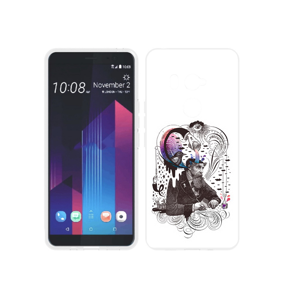 

Чехол MyPads Tocco для HTC U11 EYEs абстракция думающий мужчина, Прозрачный, Tocco