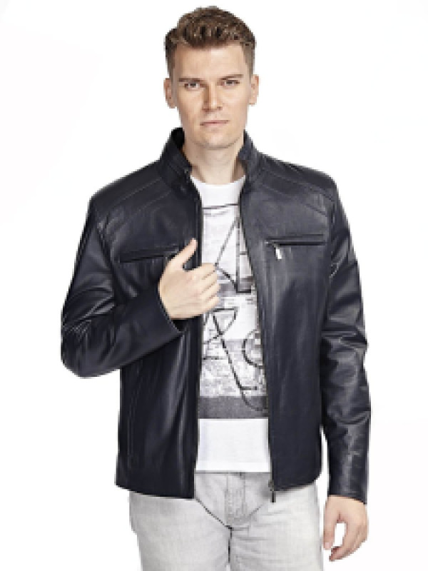 

Кожаная куртка мужская Hodore H35-HL12 синяя M (доставка из-за рубежа), Синий, H35-HL12