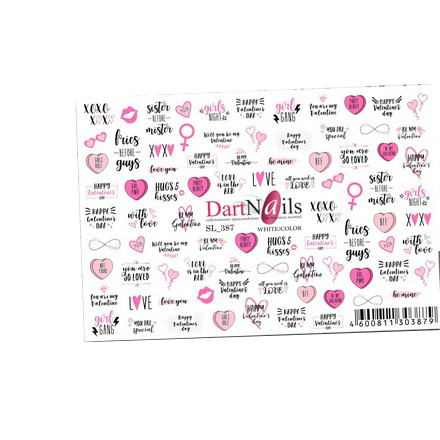 

Набор DartNails Слайдер-дизайн Art-Fashion Слова и фразы №387, 3 шт.