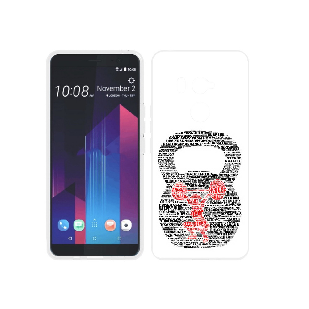 

Чехол MyPads Tocco для HTC U11 EYEs бодибилдинг гиря из слов, Прозрачный, Tocco