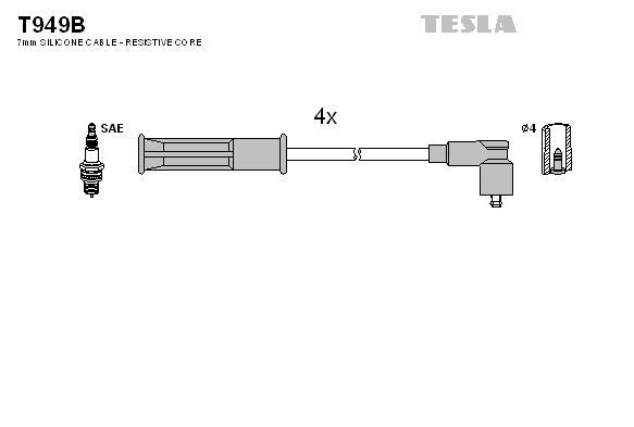 

Комплект Проводов Зажигания TESLA T949B