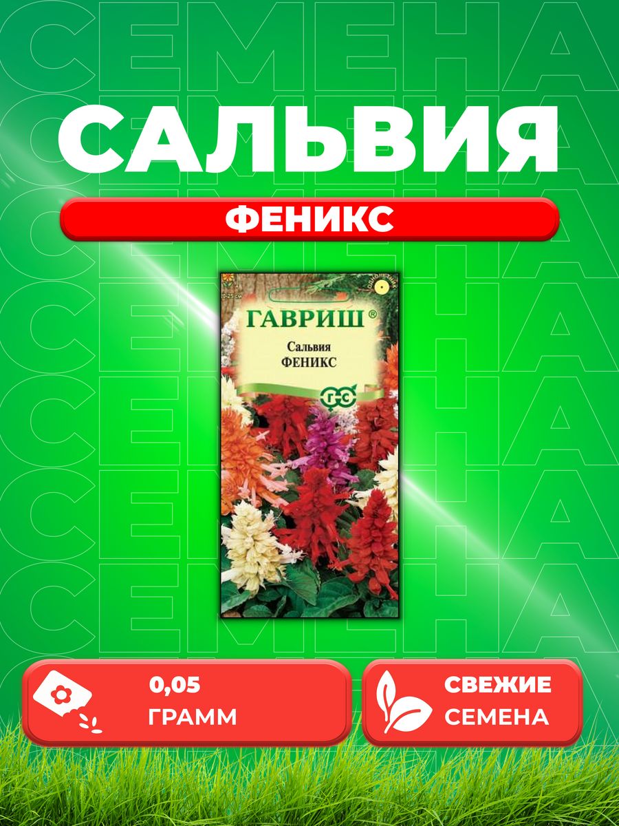 Семена Сальвия Феникс, смесь* 0,05 г