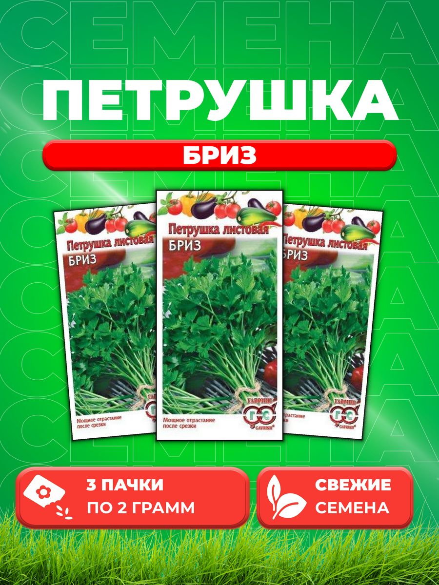 

Семена Петрушка листовая Бриз 2,0 г 3уп
