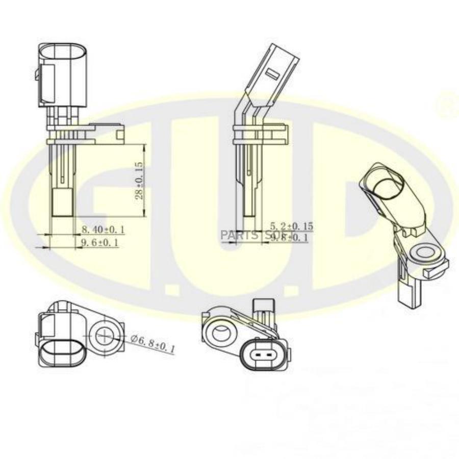 ДАТЧИК ABS ПЕРЕДН AUDI A3SKODA OCTAVIAVW GOLF V 1шт