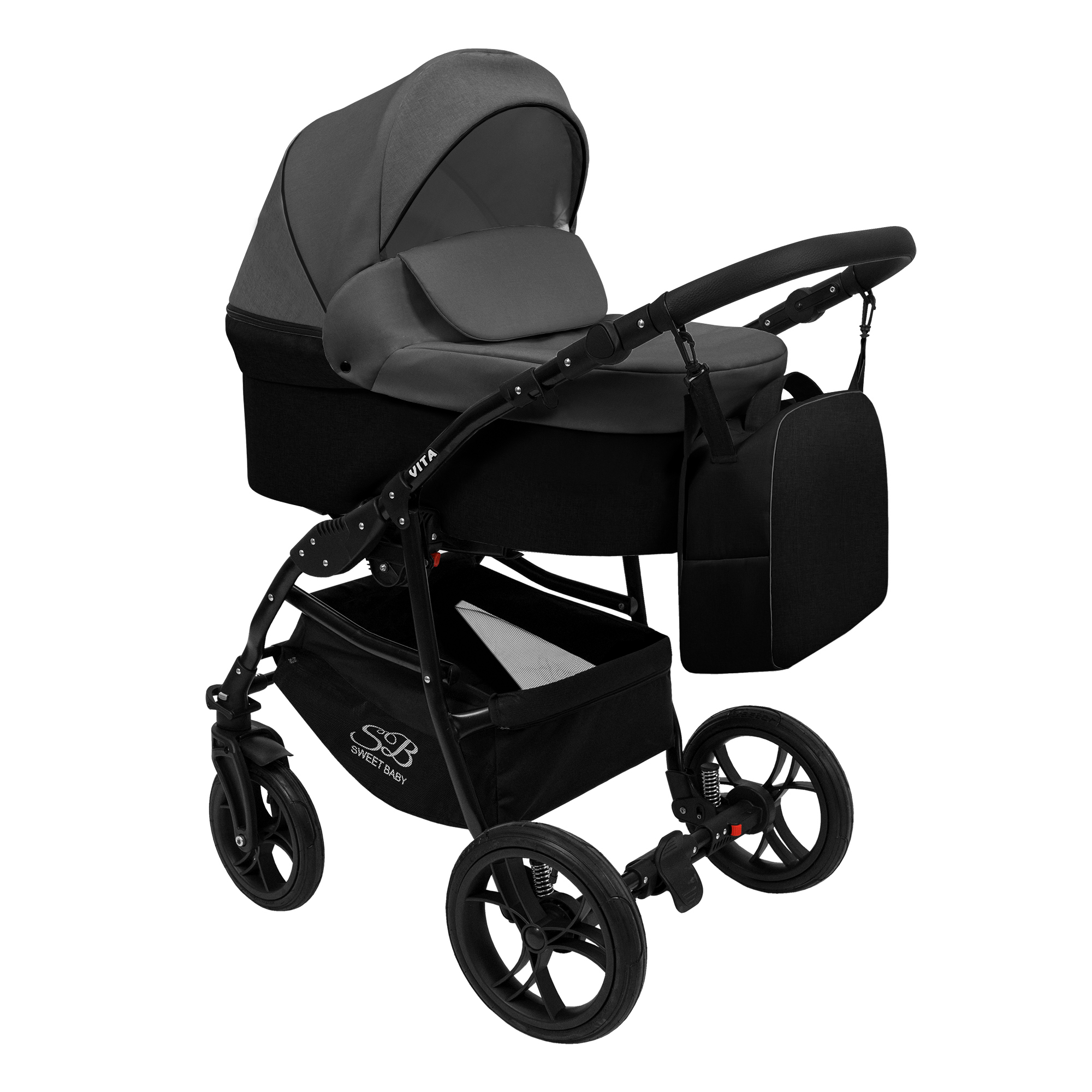 

Коляска Sweet Baby 2 в 1 Vita Grey/Black 426738, Vita