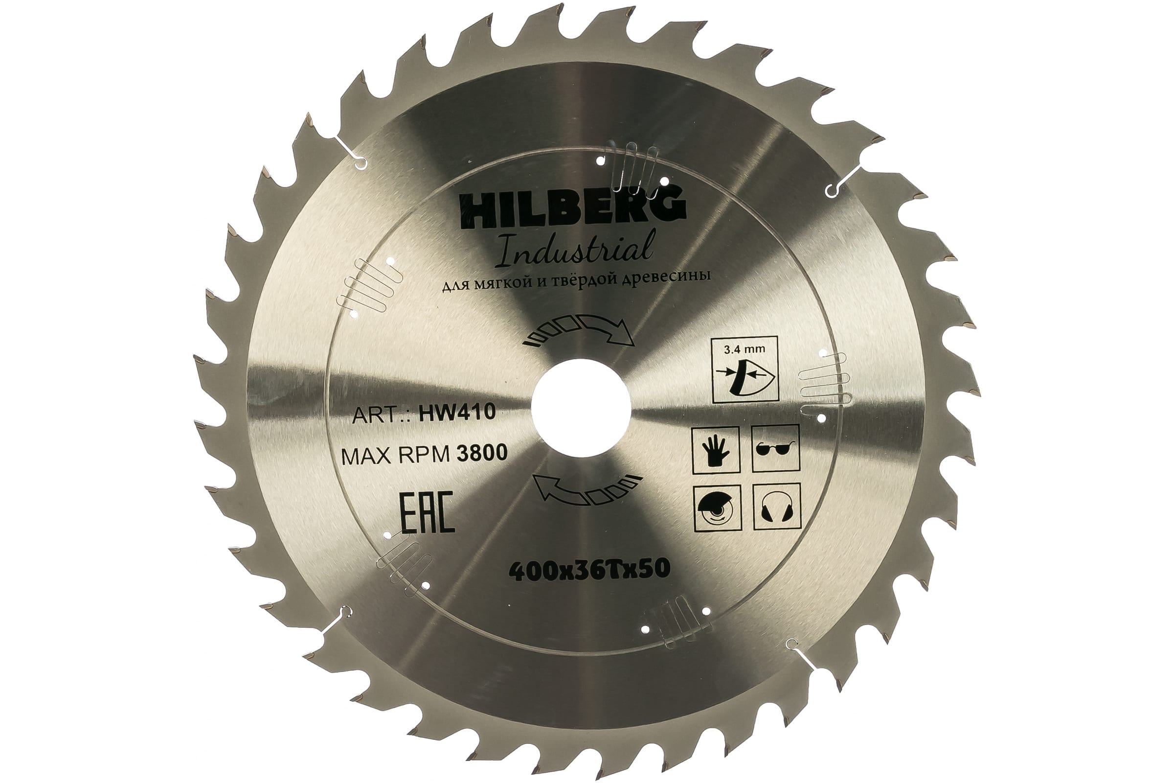 фото Hilberg диск пильный hilberg industrial дерево 400*50*36т hw410