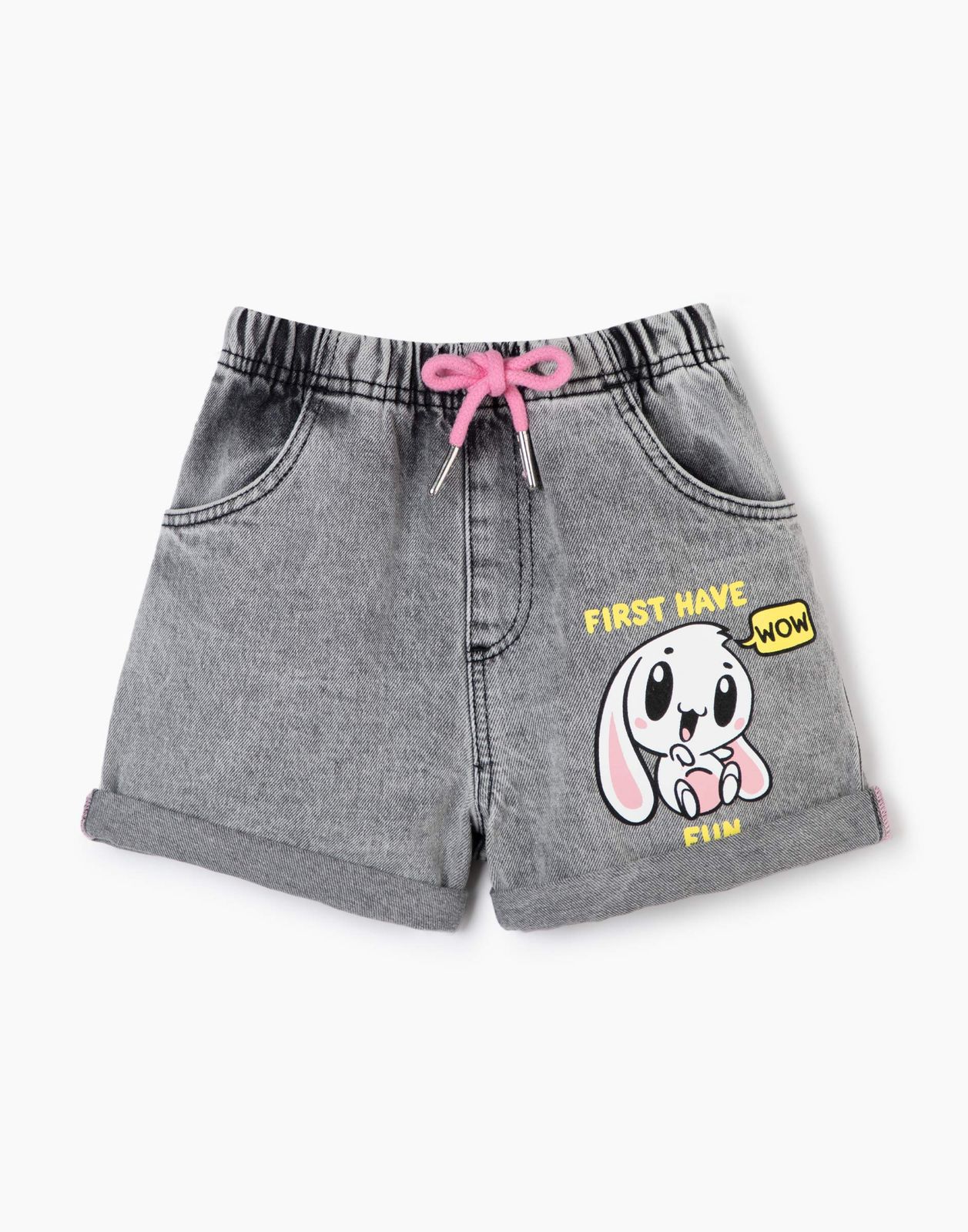 

Шорты для девочки Gloria Jeans GSH010879 серый/айс 6-7л/122, GSH010879