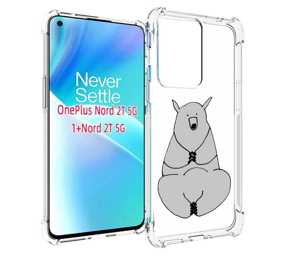 

Чехол MyPads Серый медведь для OnePlus Nord 2T, Прозрачный, Tocco