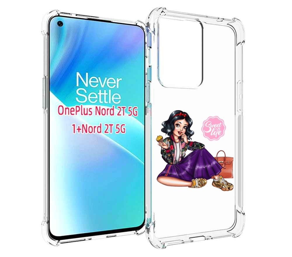 

Чехол MyPads Сладкая-жизнь женский для OnePlus Nord 2T, Прозрачный, Tocco