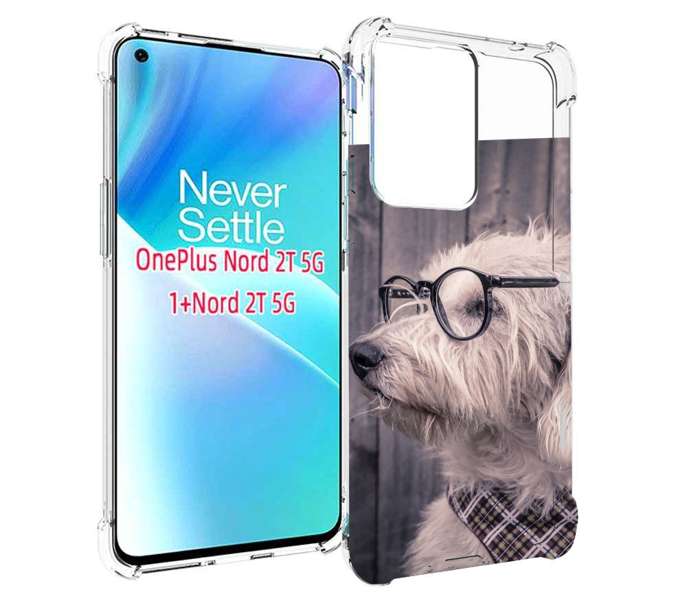 

Чехол MyPads Собака-в-очках для OnePlus Nord 2T, Прозрачный, Tocco