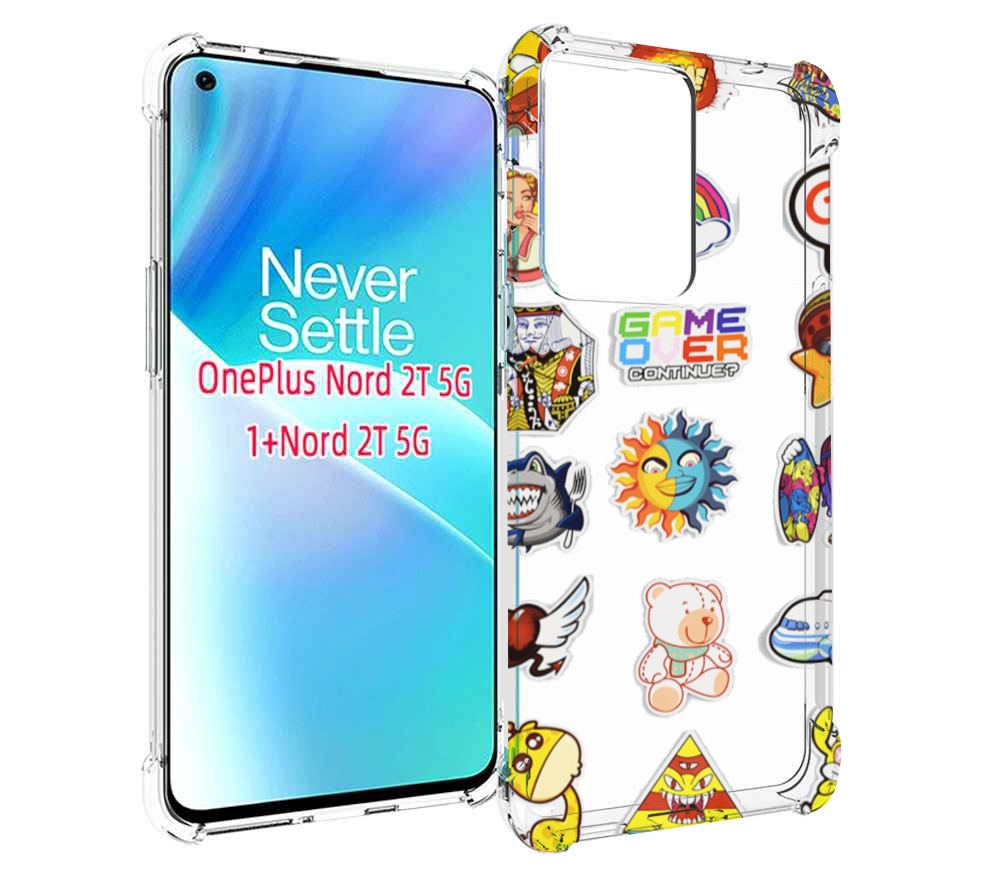 

Чехол MyPads Стикеры для OnePlus Nord 2T, Прозрачный, Tocco
