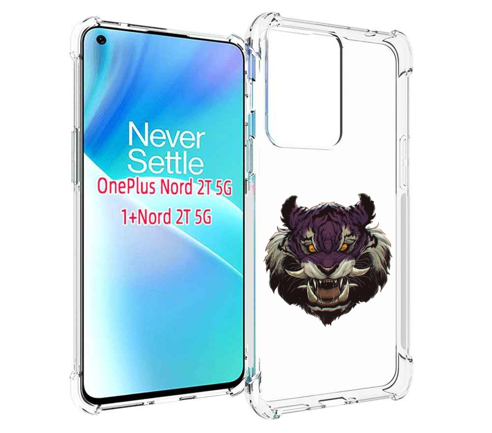 

Чехол MyPads Страшный-тигр для OnePlus Nord 2T, Прозрачный, Tocco