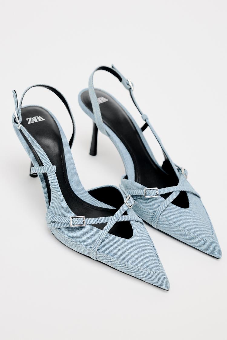 

Туфли женские ZARA 69328 голубые 38 EU, Голубой, 69328