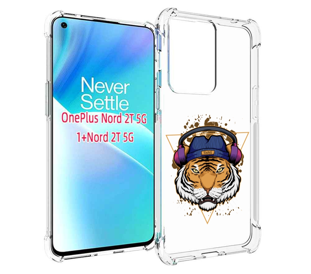 

Чехол MyPads Тигр-Свэг для OnePlus Nord 2T, Прозрачный, Tocco