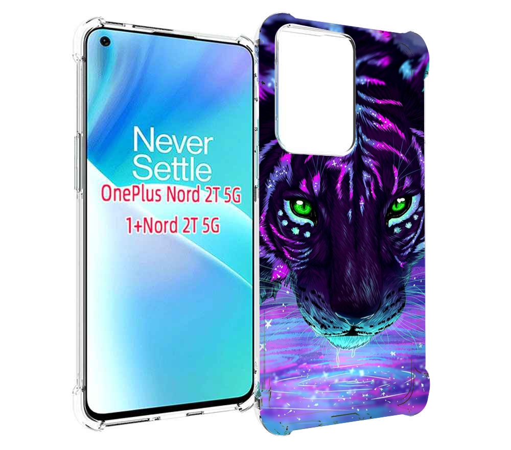 

Чехол MyPads Тигр-неон для OnePlus Nord 2T, Прозрачный, Tocco