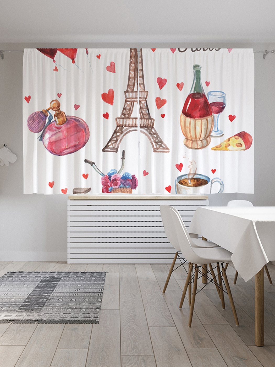 

Шторы с фотопечатью "Воспоминания про Париж" из сатена, 290х180 см