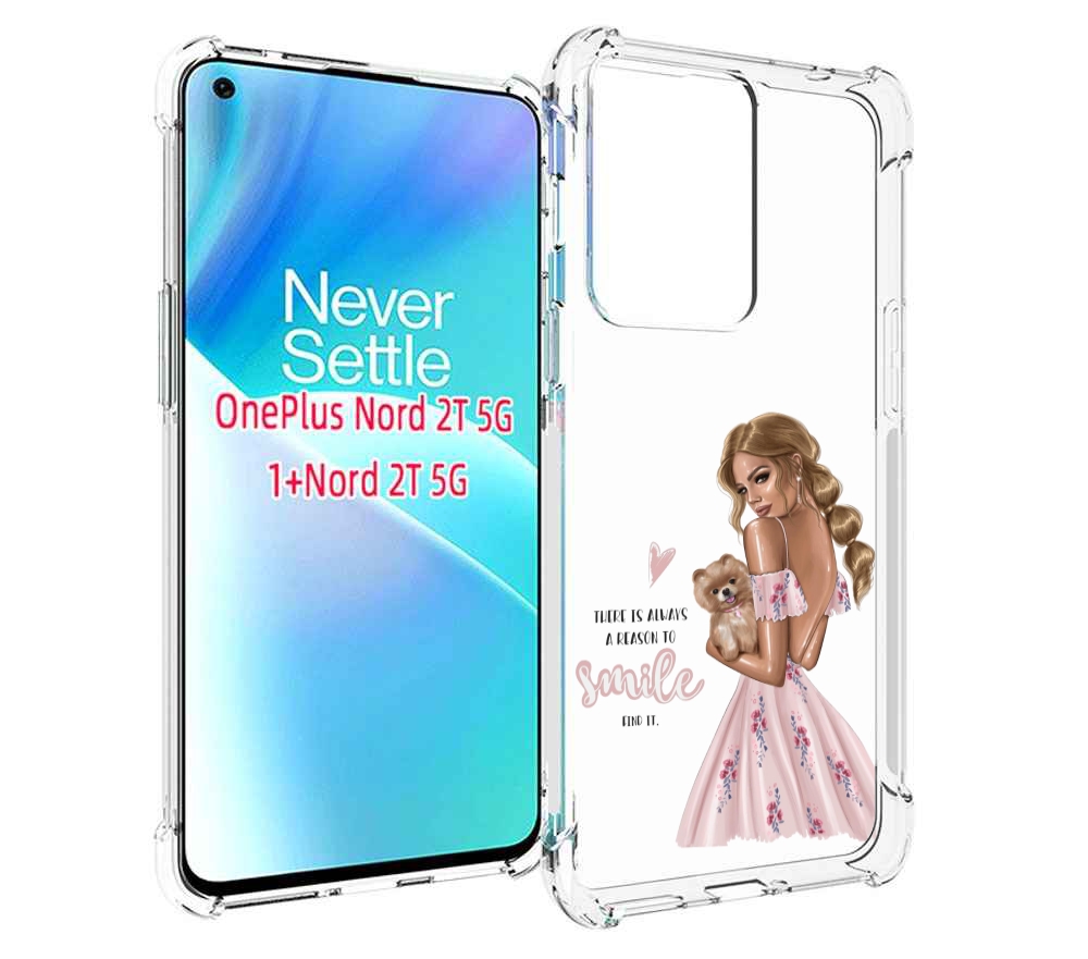 

Чехол MyPads Улыбайся-чаще женский для OnePlus Nord 2T, Прозрачный, Tocco