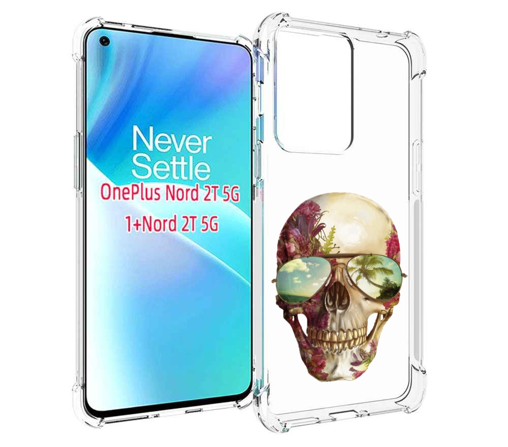 

Чехол MyPads Череп с очками для OnePlus Nord 2T, Прозрачный, Tocco