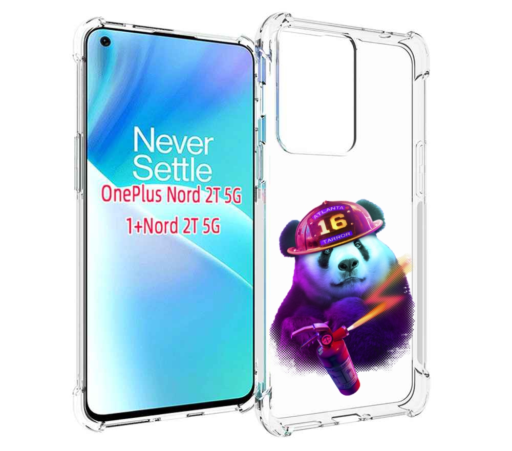 

Чехол MyPads Яркая панда детский для OnePlus Nord 2T, Прозрачный, Tocco