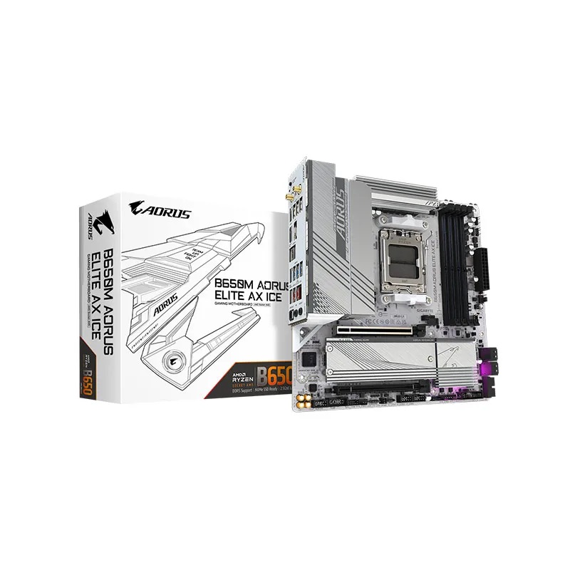 

Материнская плата GIGABYTE B650M AORUS ELITE AX ICE, B650M AORUS ELITE AX ICE