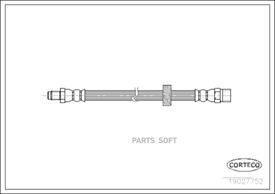 Шланг тормозной volvo: s60 2.0 t/2.4/2.4 bifuel/2.4 d/2.4 d5/2.4 t/2.4 t awd/2.4 t5/2.5 t/