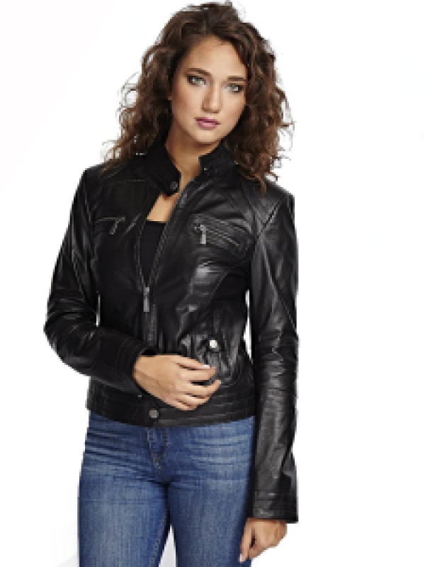 Кожаная куртка женская Hodore H39-B196S черная L (доставка из-за рубежа)