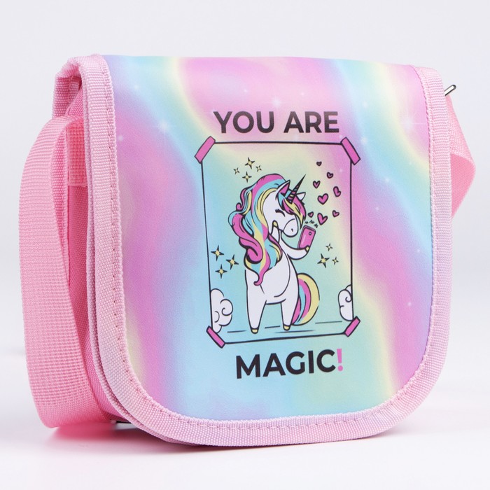фото Сумка детская magic единорог на клапане, цвет розовый nazamok
