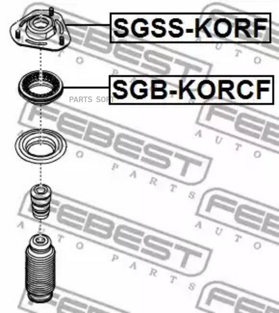 

Подшипник опоры амортизатора ssang yong new actyon korando c 10-13 sgb-korcf