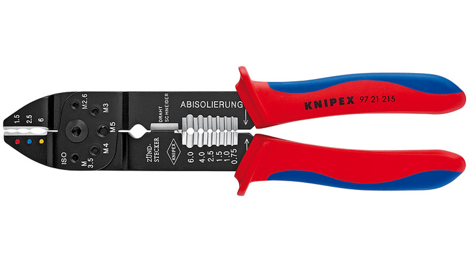 

Пресс-клещи Knipex KN-9721215 3 гнезда, 0.5-6.0 мм, 230 мм, KN-9721215