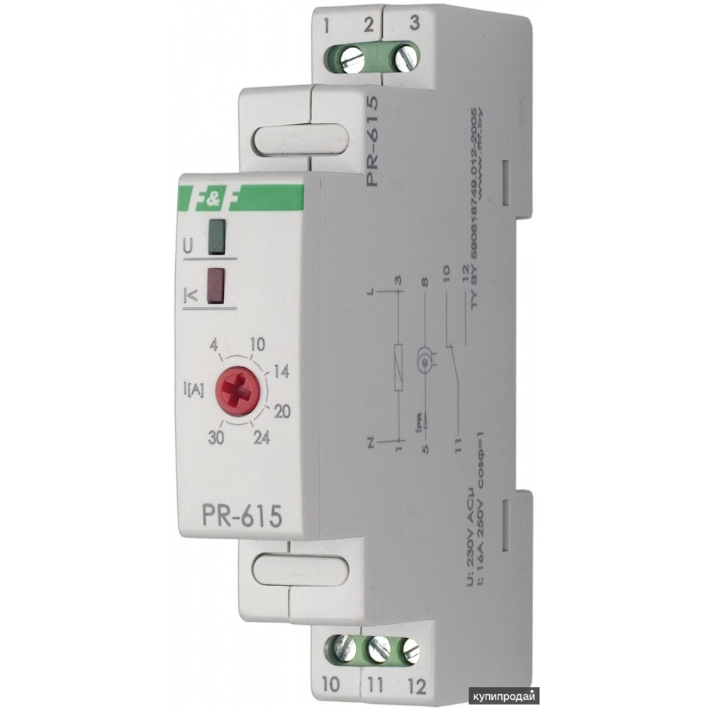 Реле тока F&F PR-615 EA03.003.006