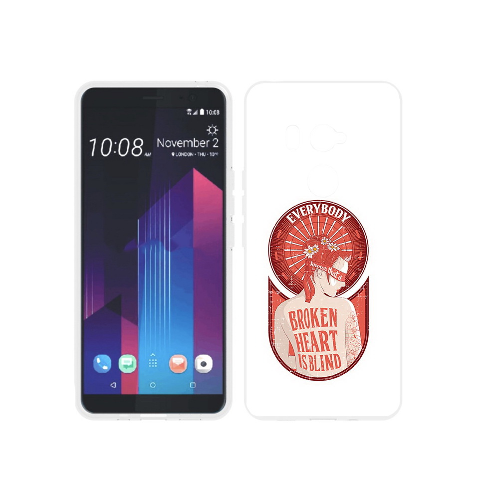 

Чехол MyPads Tocco для HTC U11 EYEs девушка разбитое сердце, Прозрачный, Tocco