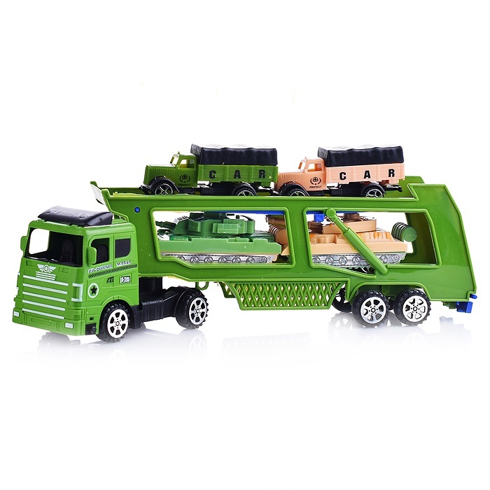 фото Oubaoloon зеленый, 2 танка и 2 грузовика, под колпаком