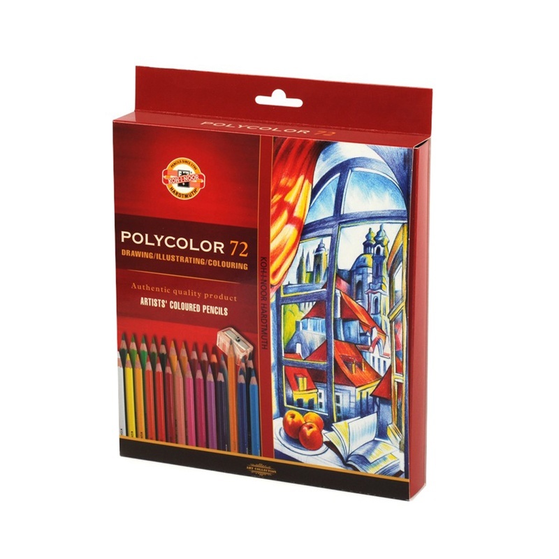 фото Koh-i-noor художественные polycolor 3837, 72 цвета, 2 точилки, картон, европодвес