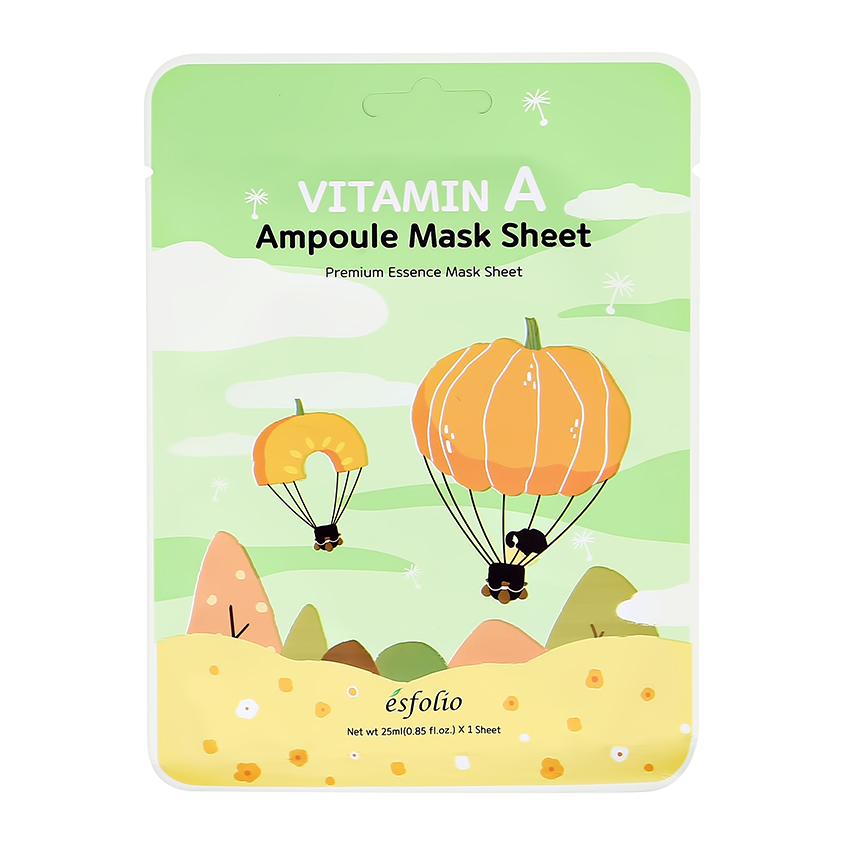 

Маска для лица Esfolio с экстрактом тыквы и витамином А разглаживающая 25 мл