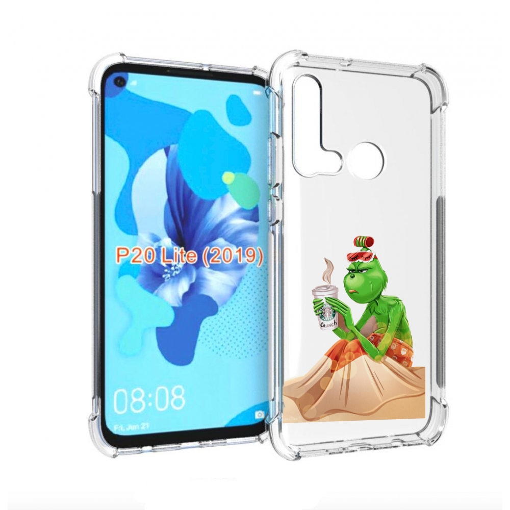

Чехол бампер MyPads Гринч-в-платье для Huawei P20 Lite (2019), Прозрачный, Tocco