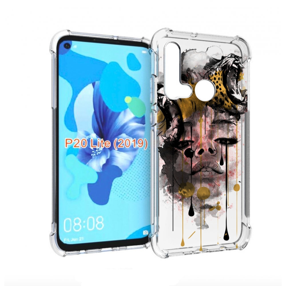

Чехол бампер MyPads Девушка гепард женский для Huawei P20 Lite (, Прозрачный, Tocco