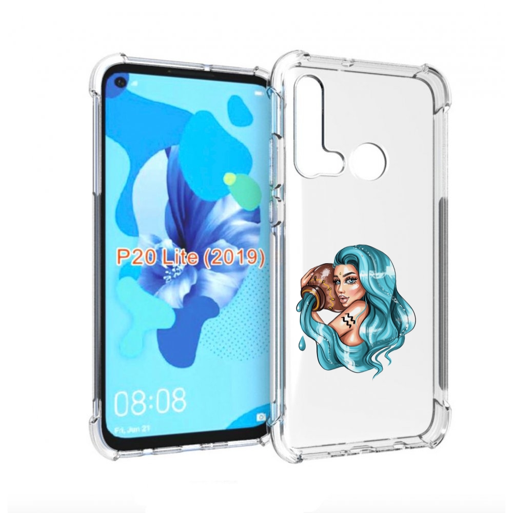 

Чехол бампер MyPads Девушка-Водолей для Huawei P20 Lite (2019), Прозрачный, Tocco