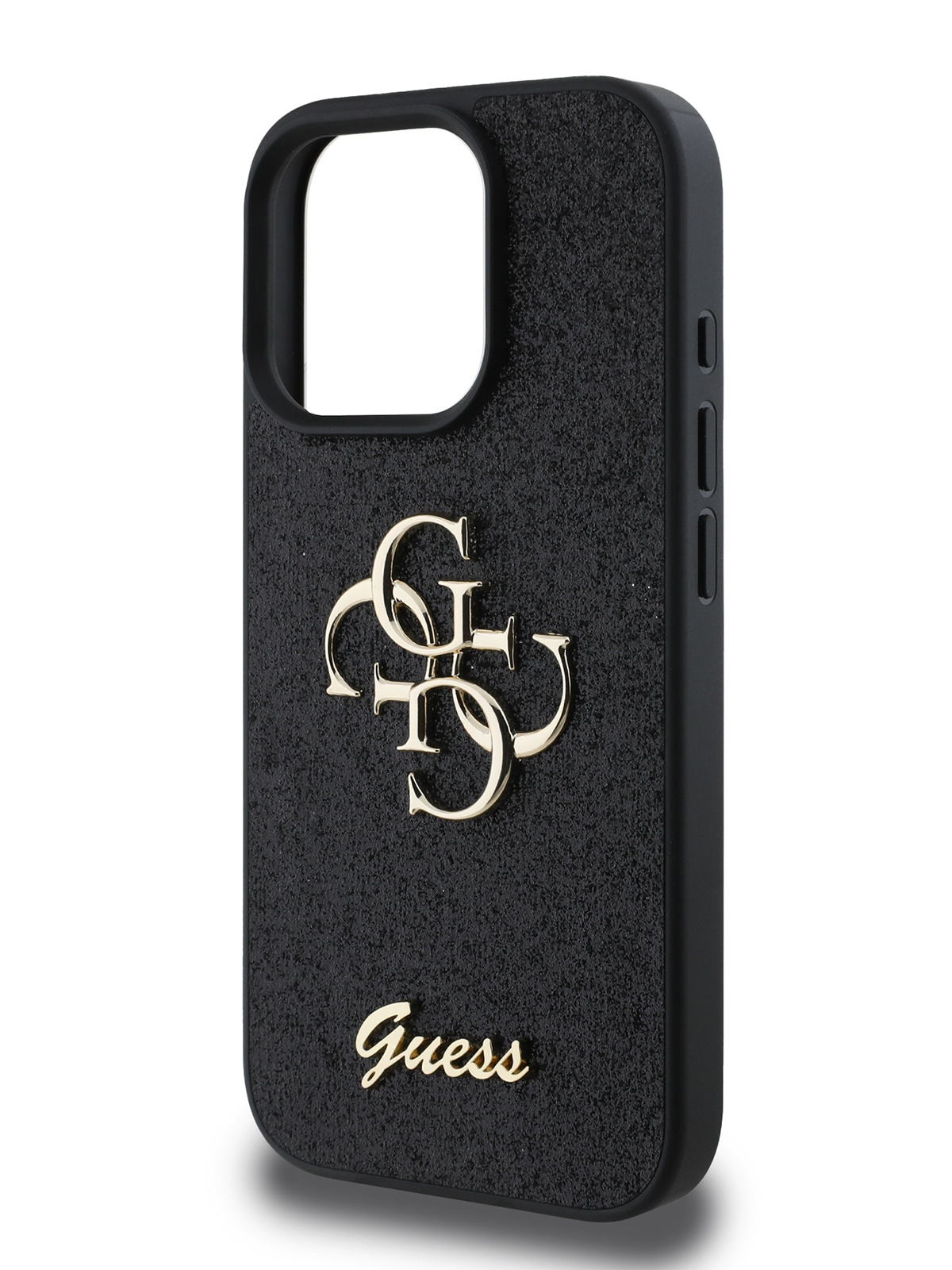 

Чехол Guess для iPhone 16 Pro Max с металлическим логотипом, черный