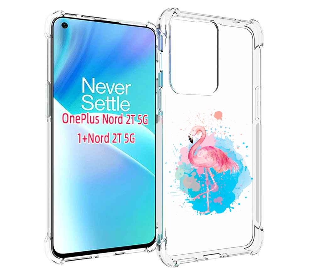 

Чехол MyPads акварельное-фламинго для OnePlus Nord 2T, Прозрачный, Tocco