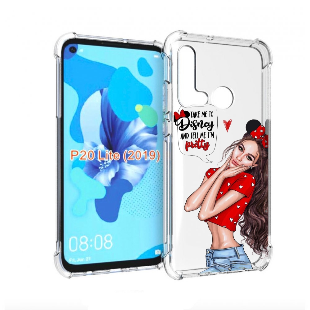 

Чехол бампер MyPads Девушка-Мини женский для Huawei P20 Lite (20, Прозрачный, Tocco