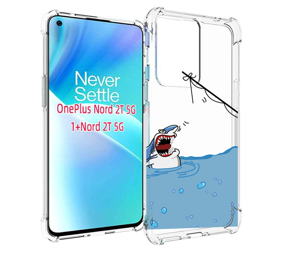 

Чехол MyPads акула-рисунок для OnePlus Nord 2T, Прозрачный, Tocco