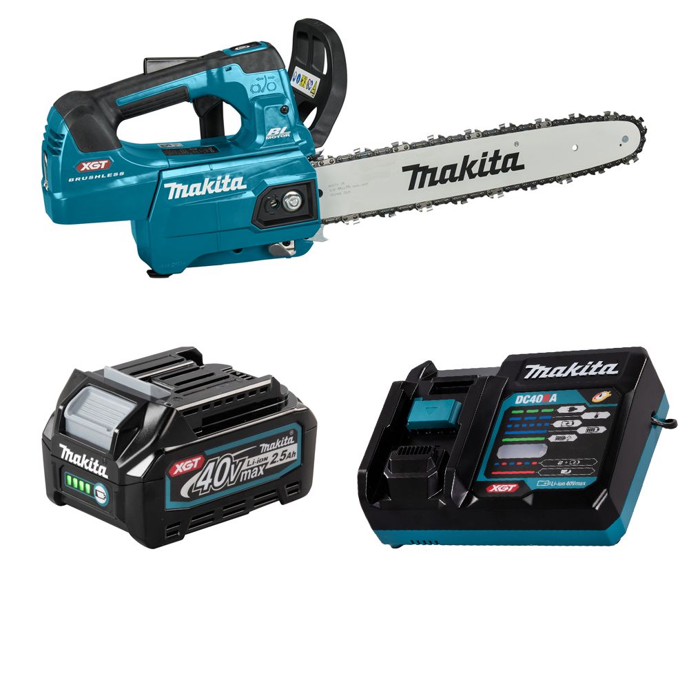 Пила цепная аккумуляторная Makita UC004GA101 1400Вт 35см, XGT 40В, акк 2,5Ач и з/у