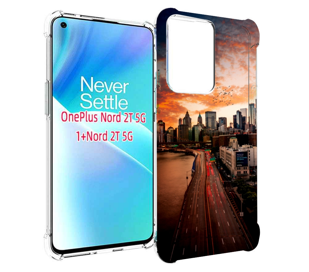 

Чехол MyPads американский город фото для OnePlus Nord 2T, Прозрачный, Tocco