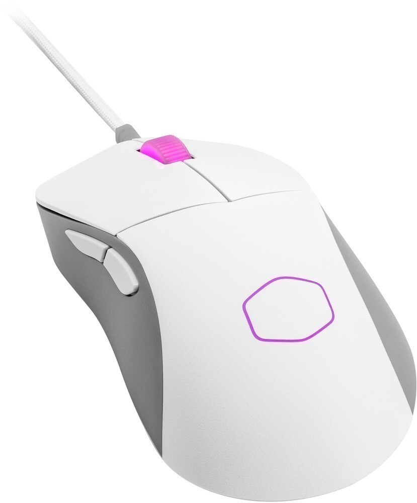 фото Мышь проводная cooler master mm-730-wwol1 mm730/wired mouse/white matte