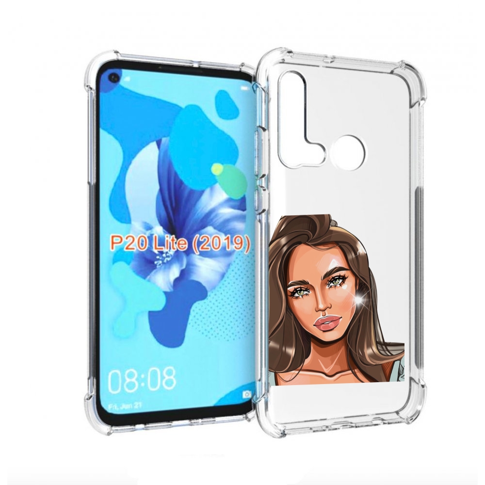 

Чехол бампер MyPads Девушка-с-зелеными-глазами для Huawei P20 Li, Прозрачный, Tocco