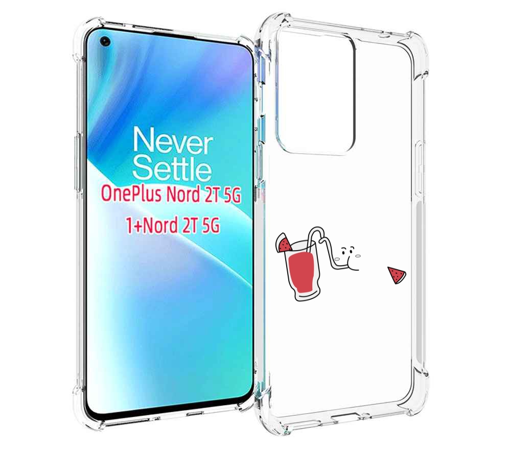 

Чехол MyPads арбузный-напиток для OnePlus Nord 2T, Прозрачный, Tocco