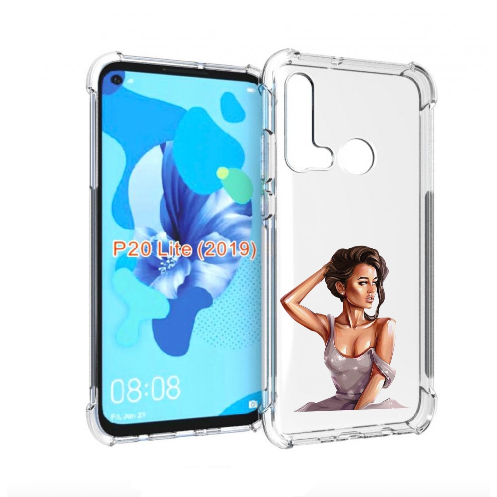 

Чехол бампер MyPads Девушка-с-прической женский для Huawei P20 L, Прозрачный, Tocco