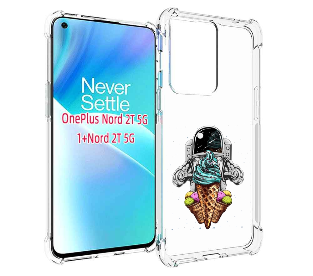 

Чехол MyPads астронавт-любит-мороженное для OnePlus Nord 2T, Прозрачный, Tocco
