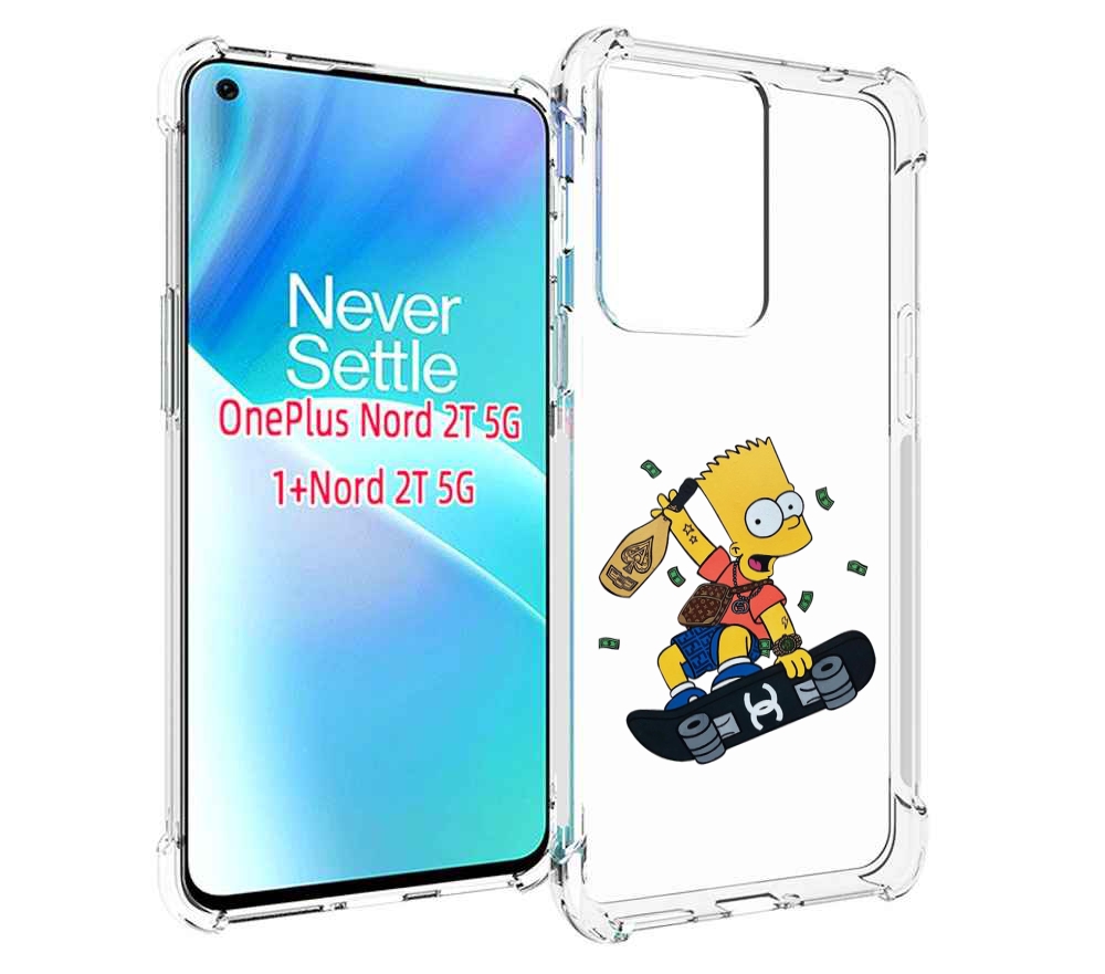 

Чехол MyPads барт-скейтер детский для OnePlus Nord 2T, Прозрачный, Tocco