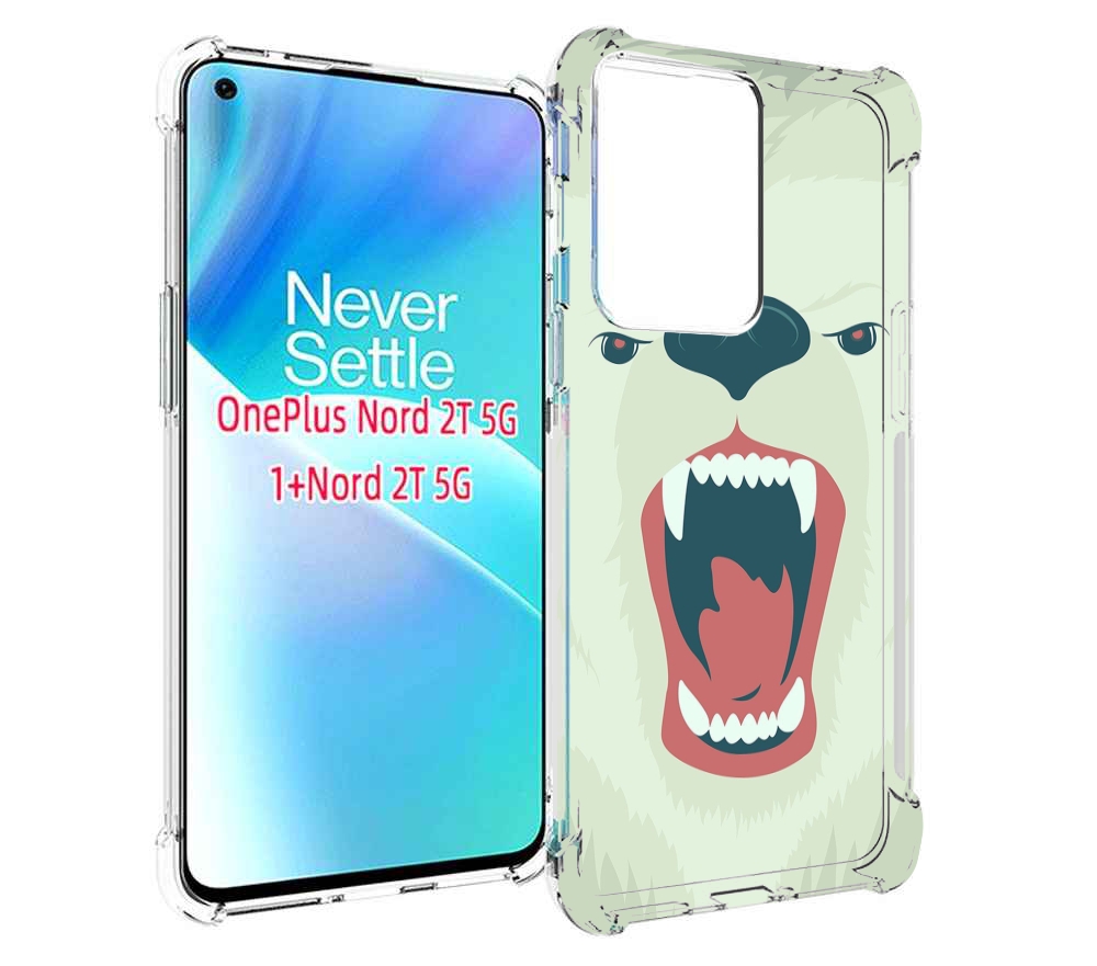 

Чехол MyPads белый-медведь для OnePlus Nord 2T, Прозрачный, Tocco